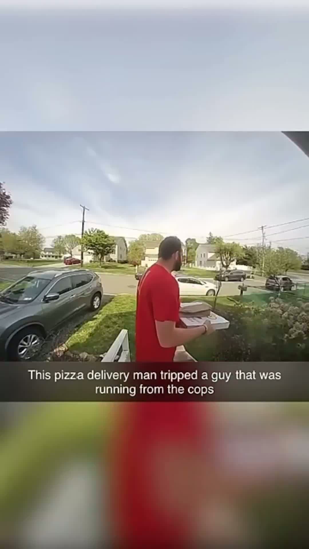 cover for delivery man puts high speed chase to an end.  #fyp  #reels  #viral  #entertainment  #followforfollowback  #cops 