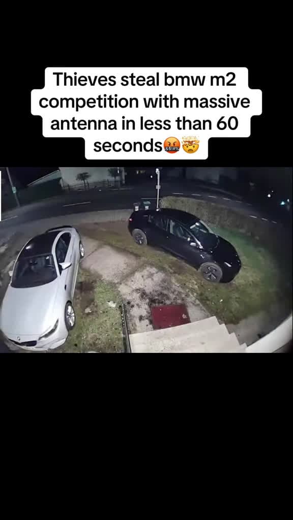 cover for The Tesla wasn’t even touched! 😲 Watch the shocking robbery caught on CCTV in Birmingham. #CaughtOnCamera #Robbery #BMW #Birmingham