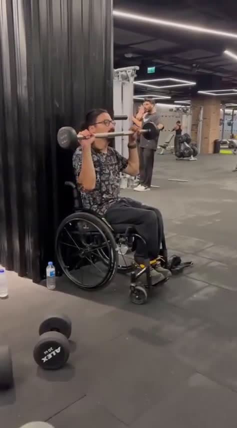 cover for Balancing strength with cerebral palsy 💪 What exercises help improve a weaker left arm? #CerebralPalsy #FreeWeights #FitnessForAll #StrengthTraining