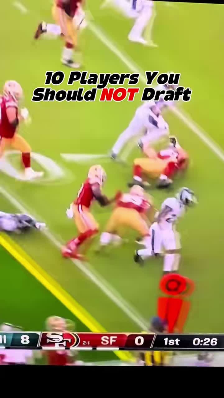 cover for Avoid these 10 players in your fantasy football draft! 🚫🏈 #FantasyFootball #DraftSmart #FootballTips