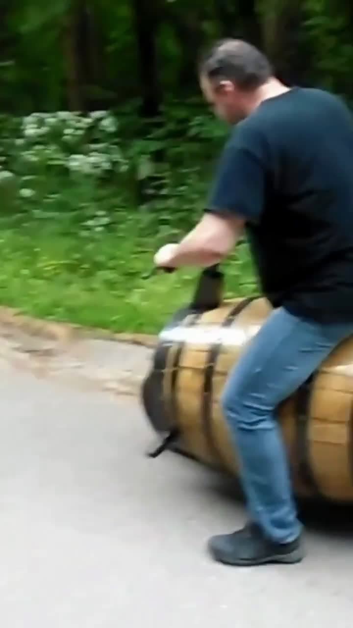cover for This barrel bike hack is next level! 🚲🔥 #BikeLife #DIY #CreativeRides