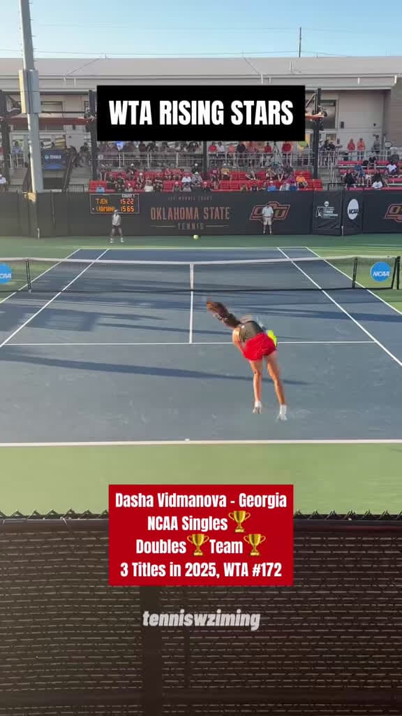 cover for WTA rising stars Dasha Vidmanova and Pepperdine's Janice Tjen storm into the NCAA 2024 semifinals! 🔥🎾 #ncaa #collegetennis #wta #tennis #tennisplayer