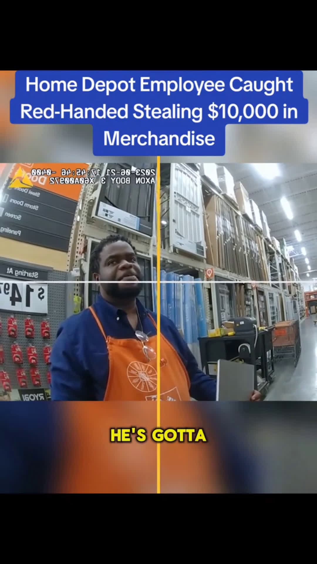 cover for Home Depot Employee Caught RedHanded Stealing 10000 in#scoopz#fyp