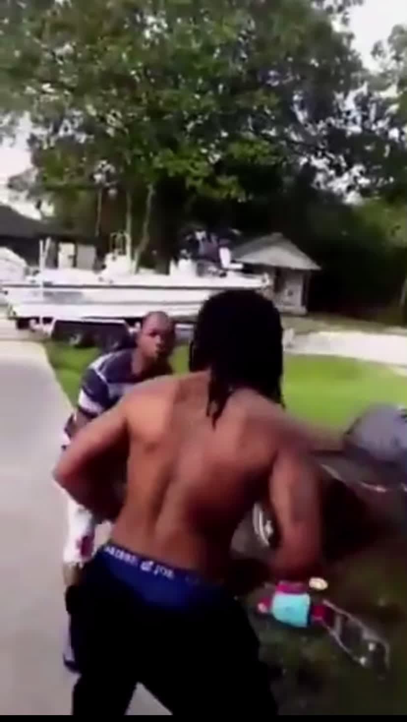cover for UNC knocks out cousin  flat for talking sh$t  #fight  #knockout