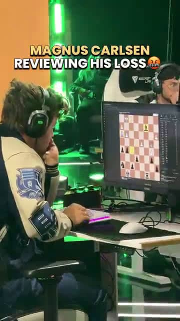 cover for Magnus analyzes his defeat to Alireza 😂 #Chess #MagnusCarlsen #AlirezaFirouzja