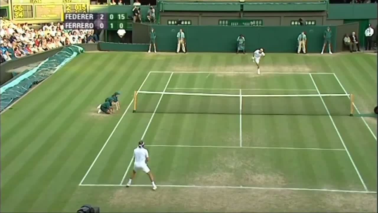 cover for Watch Roger Federer's legendary serve & volley magic in action! ๐พ๐ฅ #RogerFederer #TennisSkills #ServeAndVolley