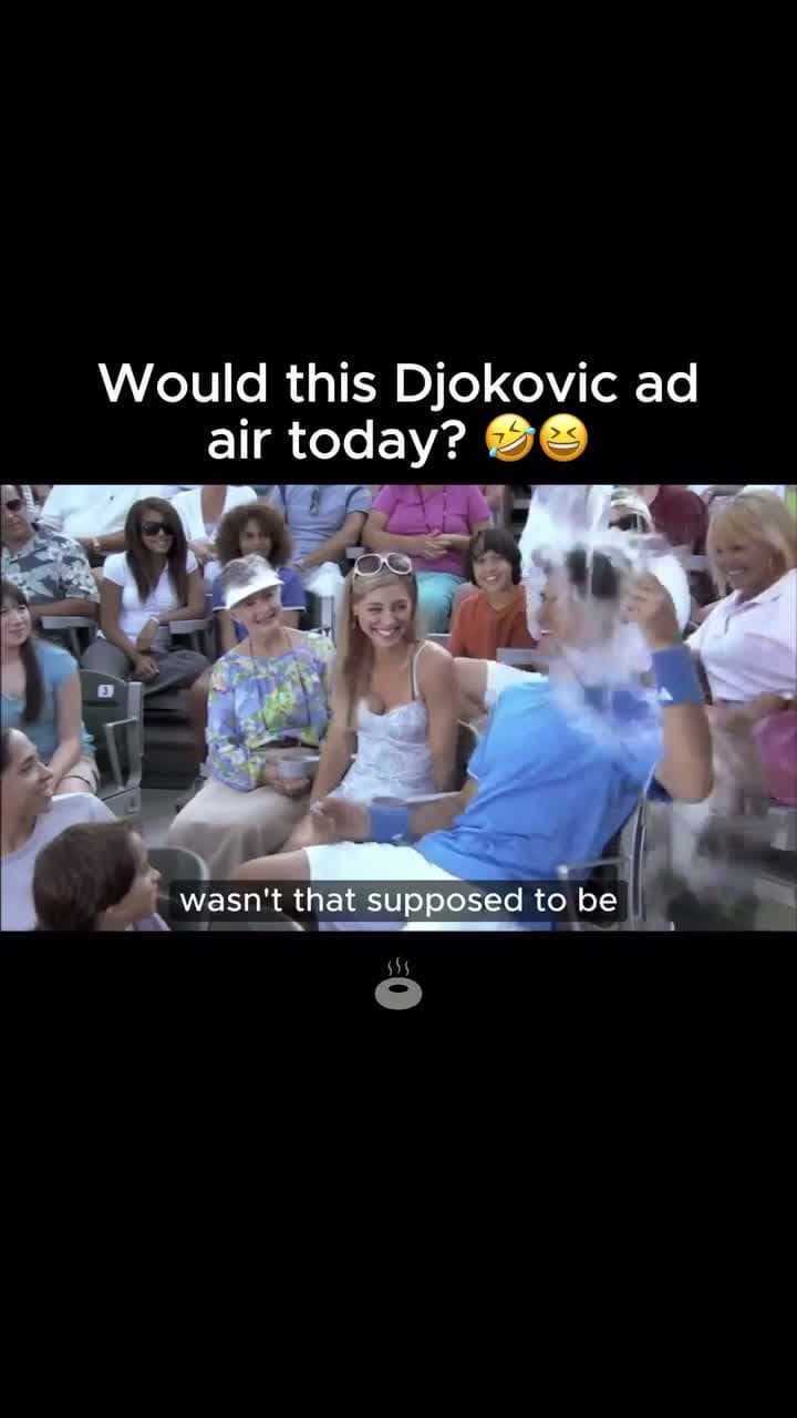 cover for Would this Djokovic ad even air today? ๐ #Djokovic #Tennis #Ads #Throwback