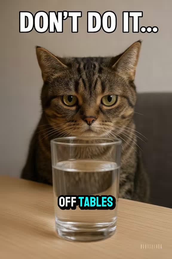 cover for Why do cats LOVE knocking stuff off tables? Science, chaos, attention, and a hint of mischief πΌ #cats #catbehavior #funny #science