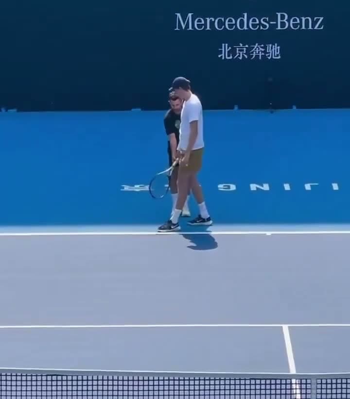 cover for When you teach Jannik how to serve properly ๐พ #TennisTips #ServeLikeAPro #GameSetMatch