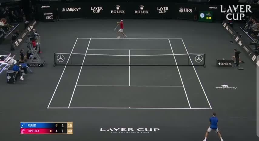 cover for Opelka holds strong as Agassi jumps for the high five! ๐พ๐ #TennisMoments #EpicHighFive #Agassi #Opelka