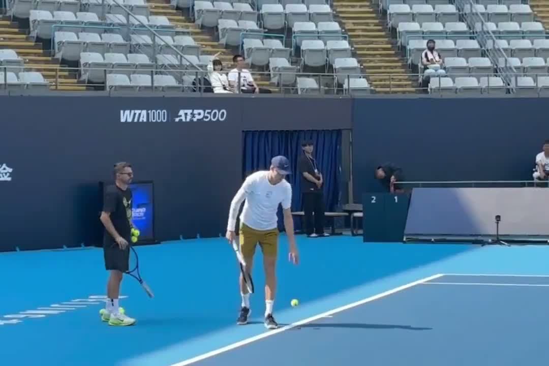 cover for What’s Simone doing with his racquet? 🎾 #TennisSkills #Simone #SportsMystery