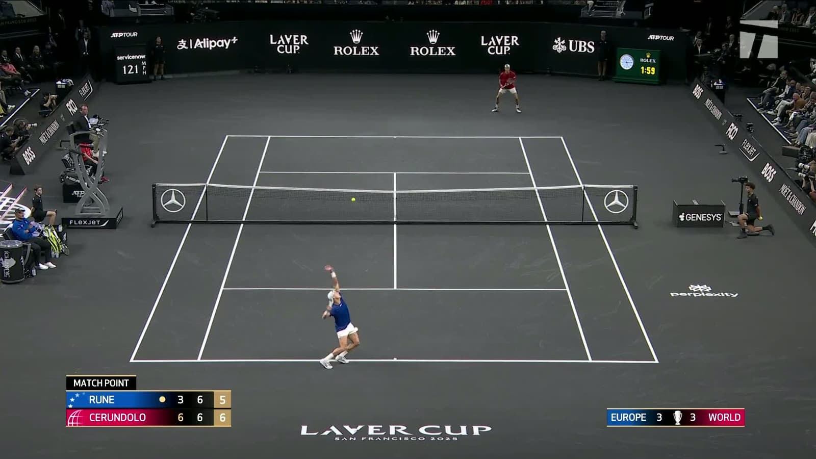 cover for Cerundolo stuns Rune with an insane backhand down the line in a tense 2nd set tiebreak! ๐พ๐ฅ #TennisHighlights #EpicBackhand #Cerundolo #Rune #TiebreakThriller