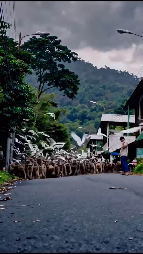 cover for Watch the Banana Gang take over! π #AnimalStampede #WildlifeEncounter #CaughtOnCamera