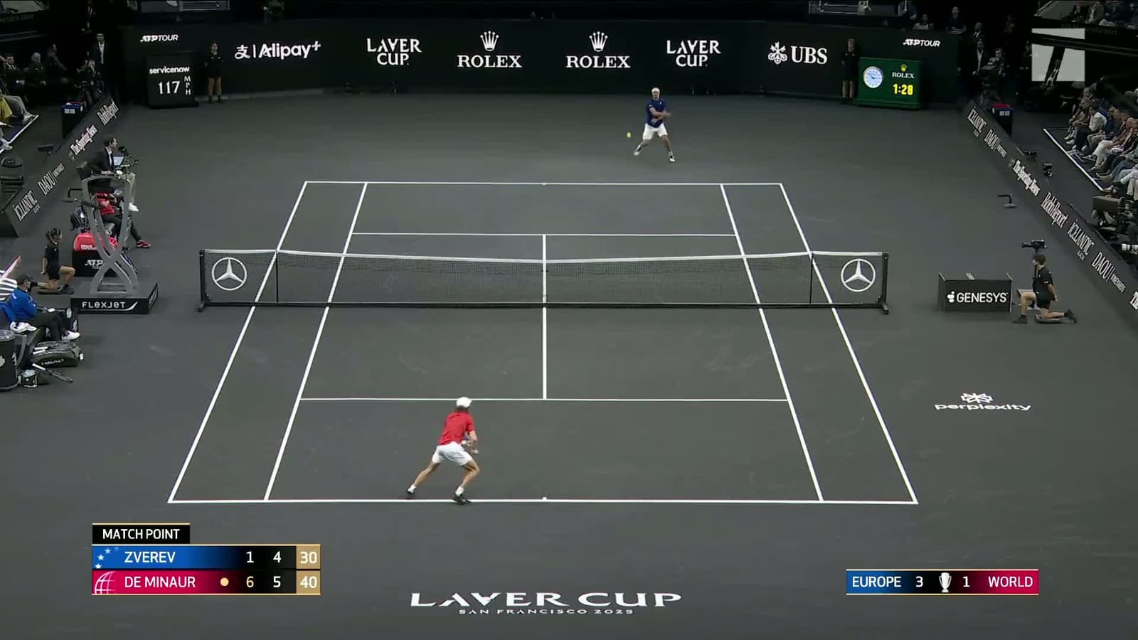 cover for ADM stuns with a jaw-dropping volley after 21-shot match point rally! ๐พ๐ฅ #TennisMagic #ADM #Zverev #EpicVolley